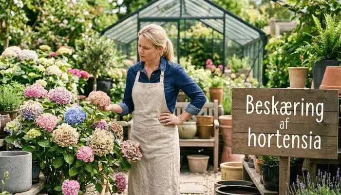 Beskæring af hortensia